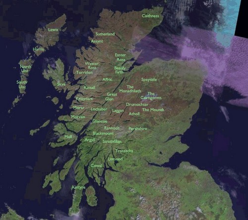 map showing scotland