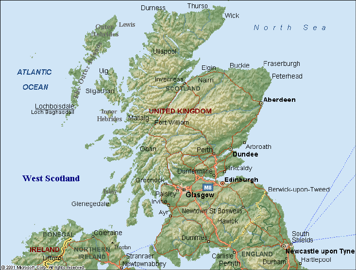 Map of Scotland